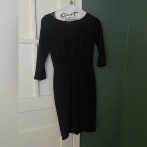Boden black textured Aurelia ottoman pencil dress